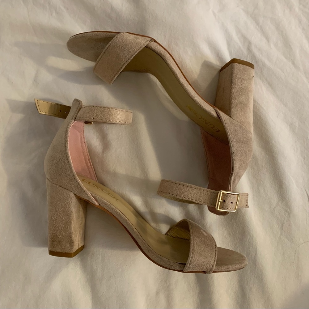 Beige Strappy Heels